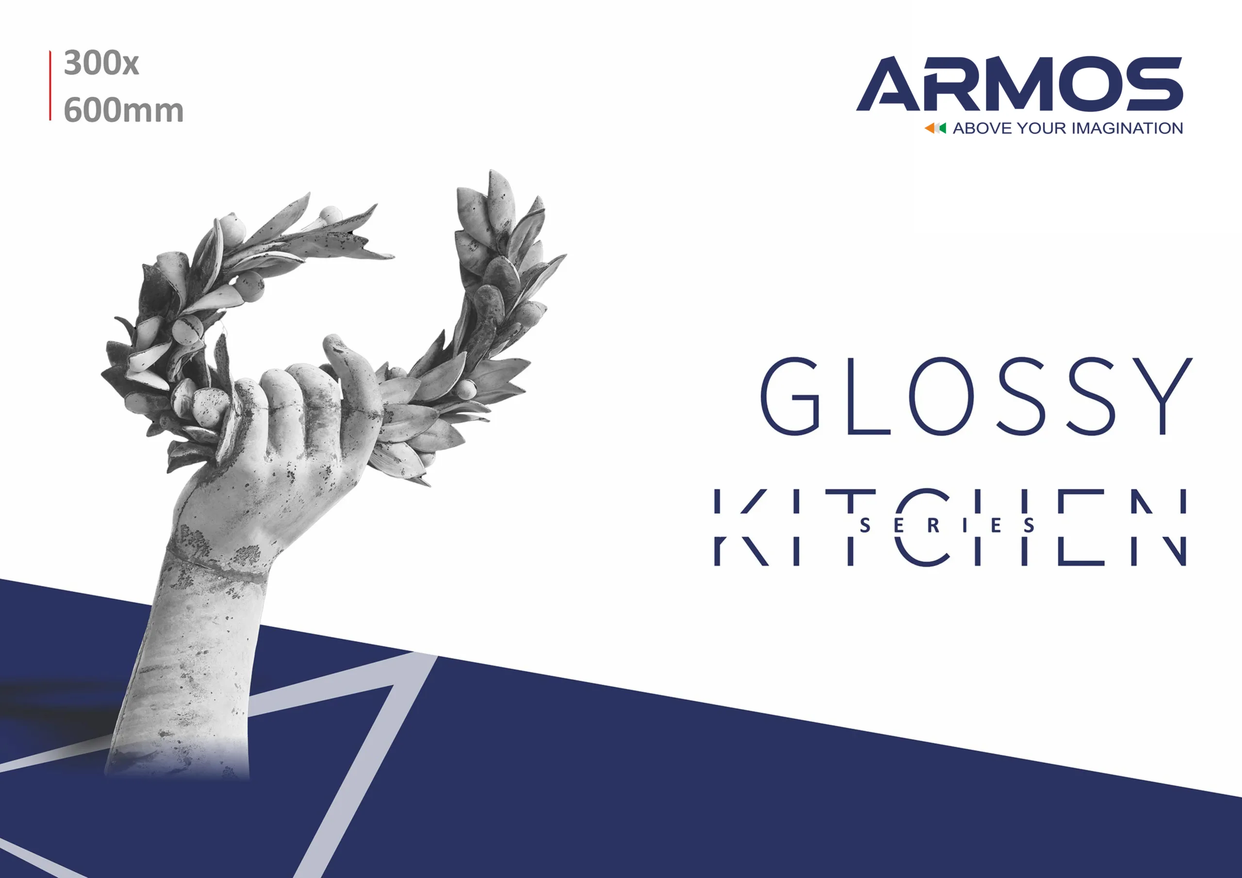 Glossy kitchen ceramic wall tiles 300x600mm – Premium quality tiles by Armos for modern kitchens