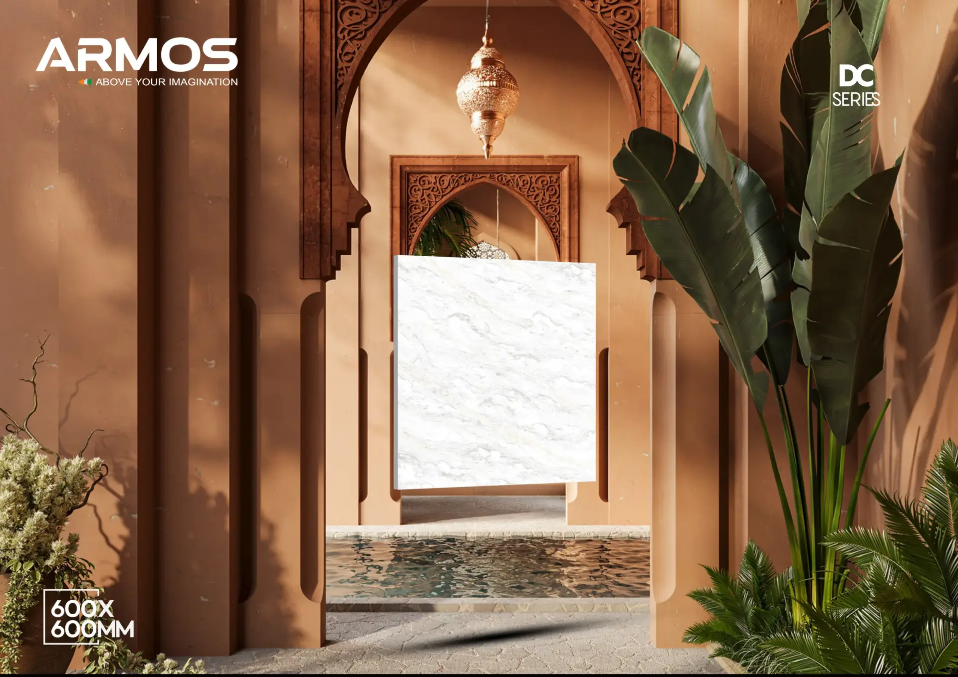 600x600mm glossy porcelain tiles DC series – premium vitrified floor tiles for modern interiors