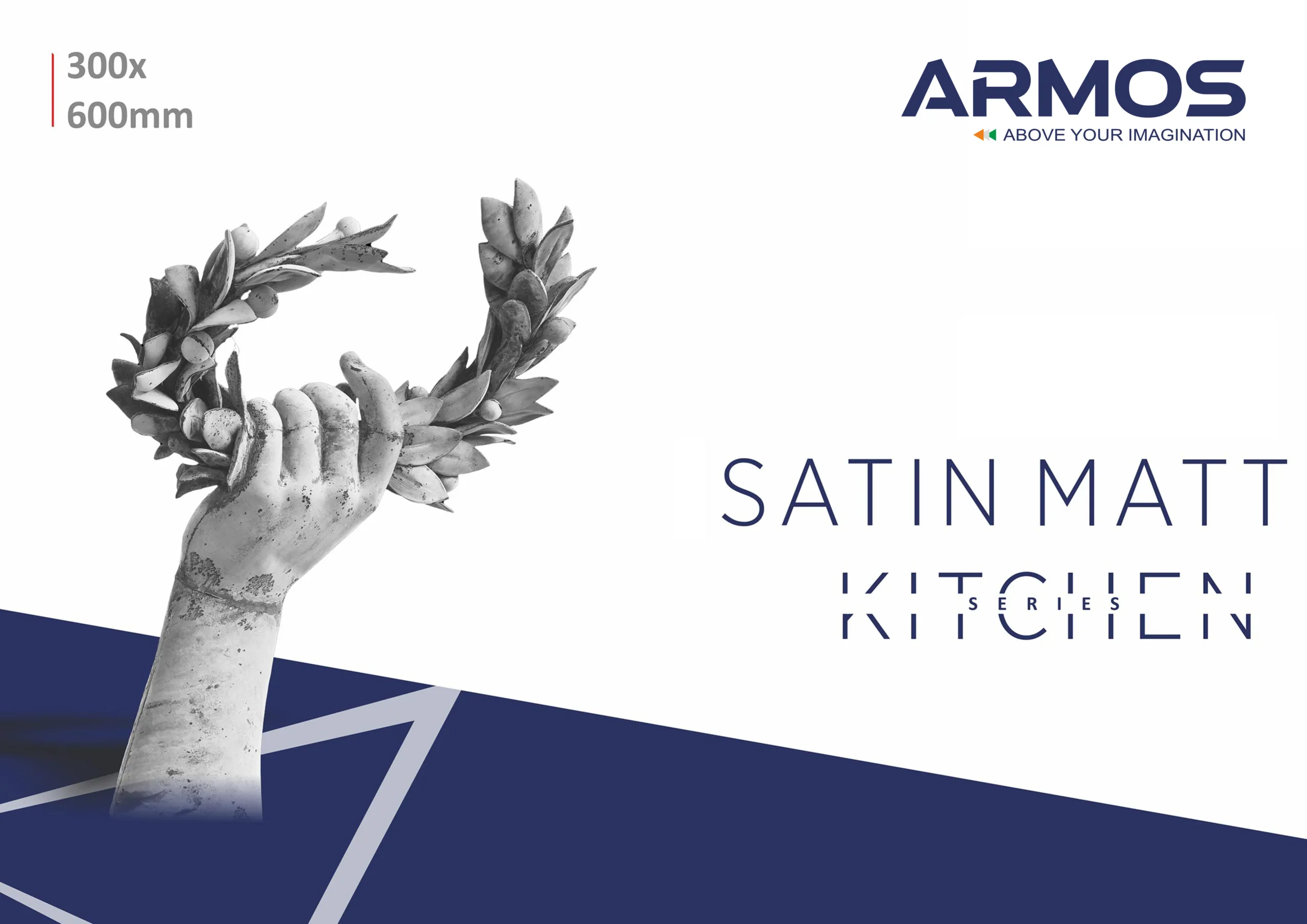 Satin matt finish 300x600mm ceramic kitchen wall tiles for modern interiors by Armos, Morbi, India