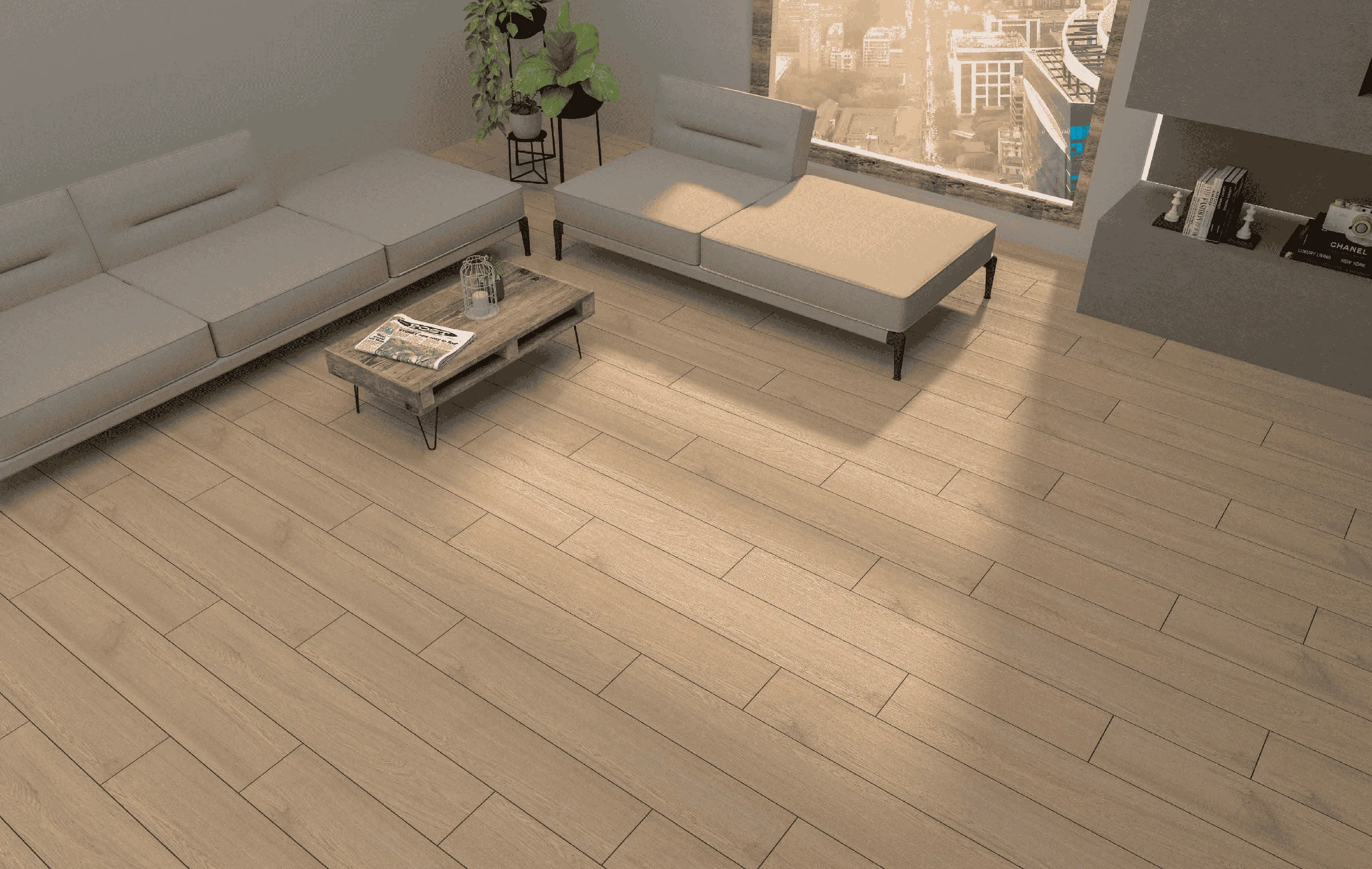 200x1200mm Porcelain Wood Plank Tiles – Natural Wood Look Flooring