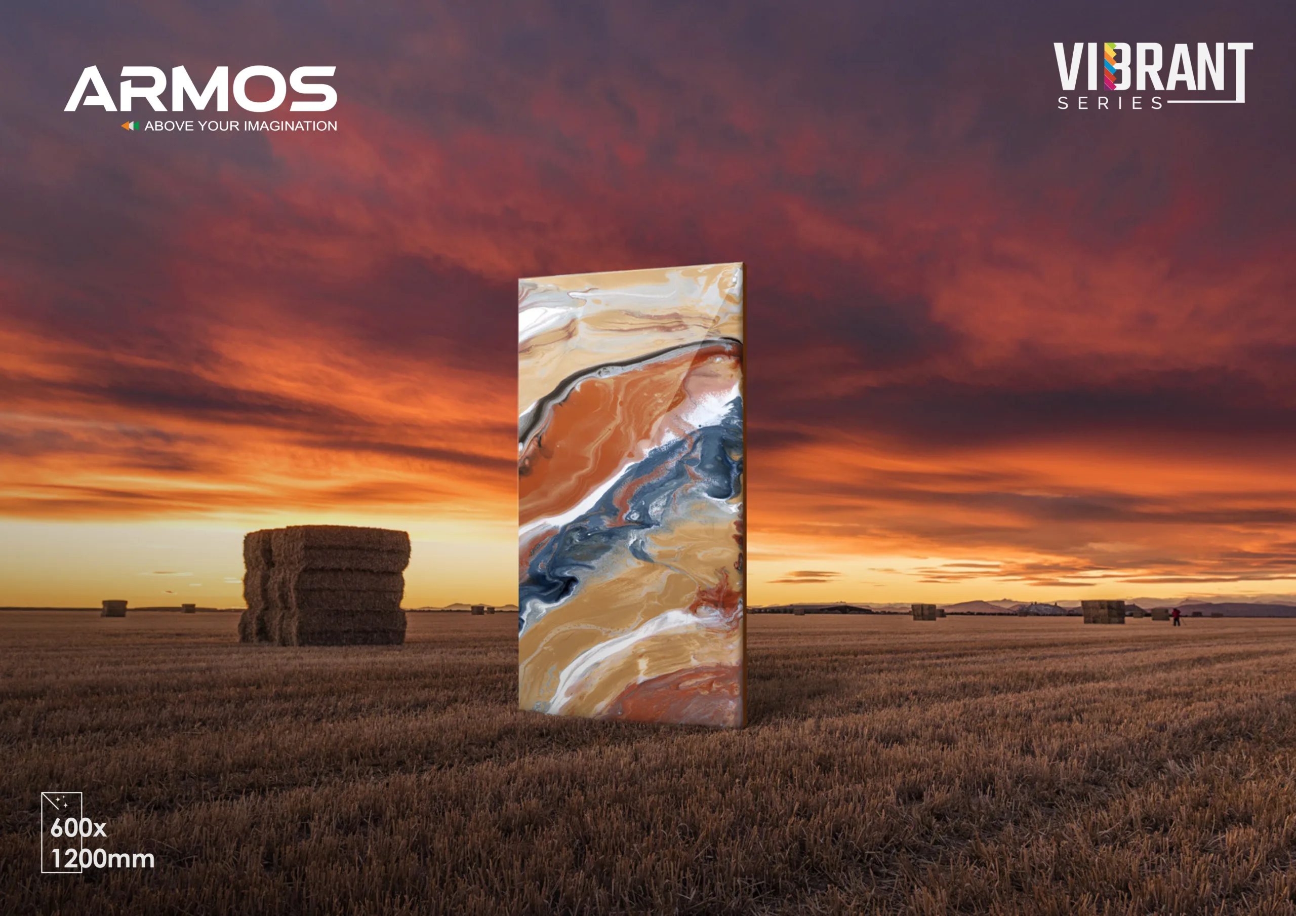 Vibrant Series high gloss finish 600x1200mm porcelain tiles for luxury wall and floor applications